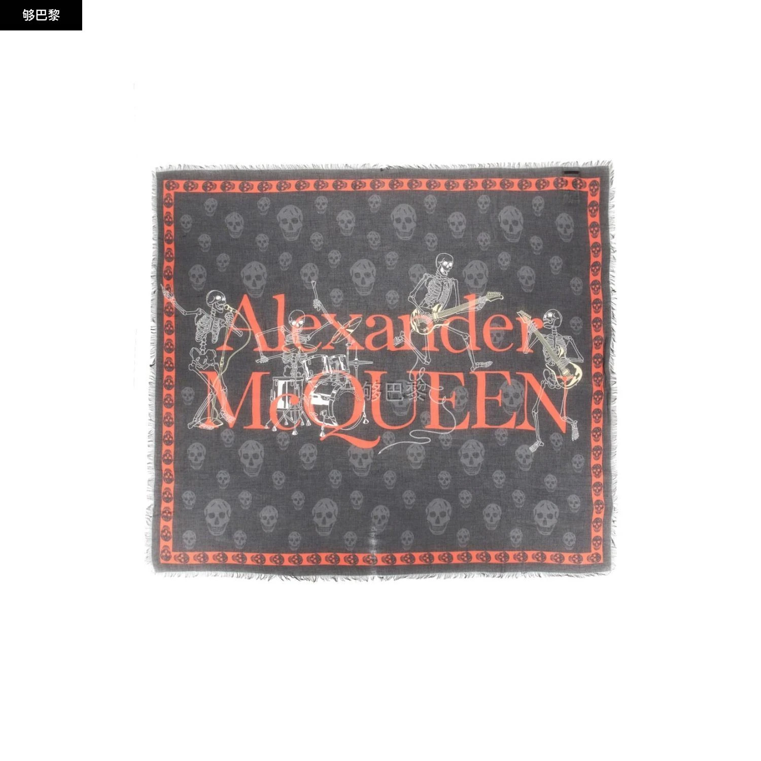 商品Alexander McQueen|【特惠4.0折】包邮包税【预售7天发货】 ALEXANDER MCQUEEN 2023春夏 男士 围巾 围巾 1829670 7256944943Q1074 ,价格¥1295,第6张图片详细描述