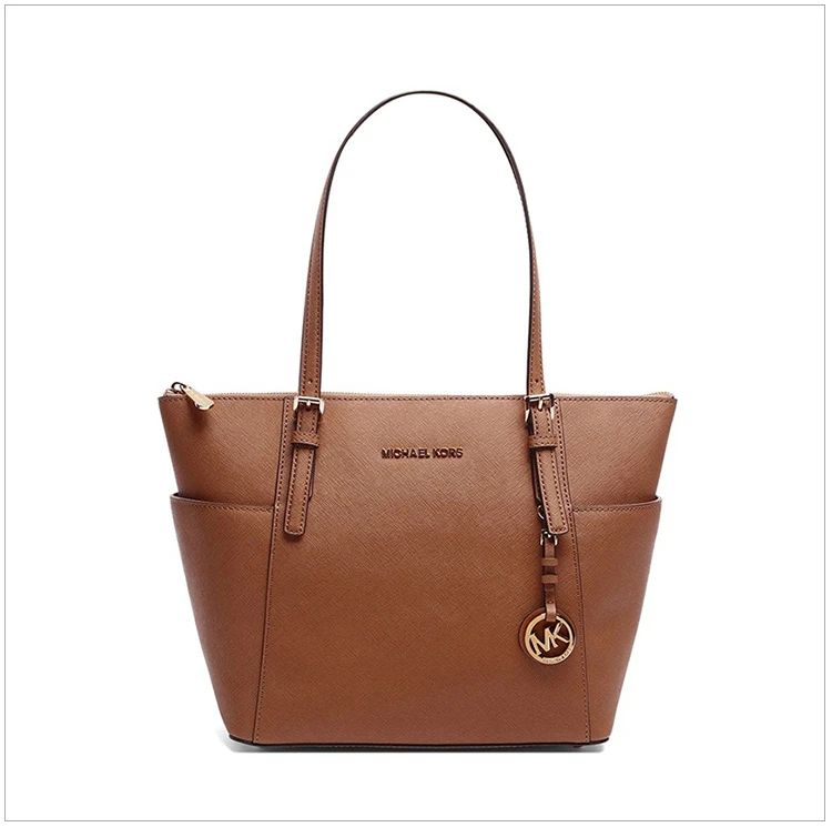 商品Michael Kors|Michael Kors 迈克高仕 Jet Set Item系列棕色色牛皮女士手提单肩包 30F2GTTT8L-Luggage,价格¥2094,第4张图片详细描述