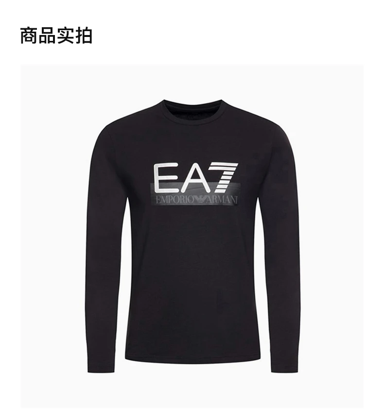 商品[国内直发] Emporio Armani|EMPORIO ARMANI 黑色男士T恤 6GPT64-PJ03Z-1200,价格¥574,第4张图片详细描述