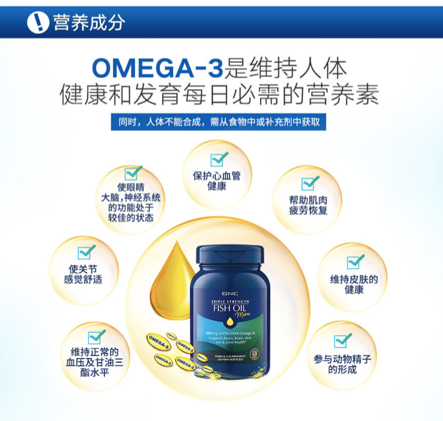 商品GNC|超强度鱼油,价格¥37,第3张图片详细描述