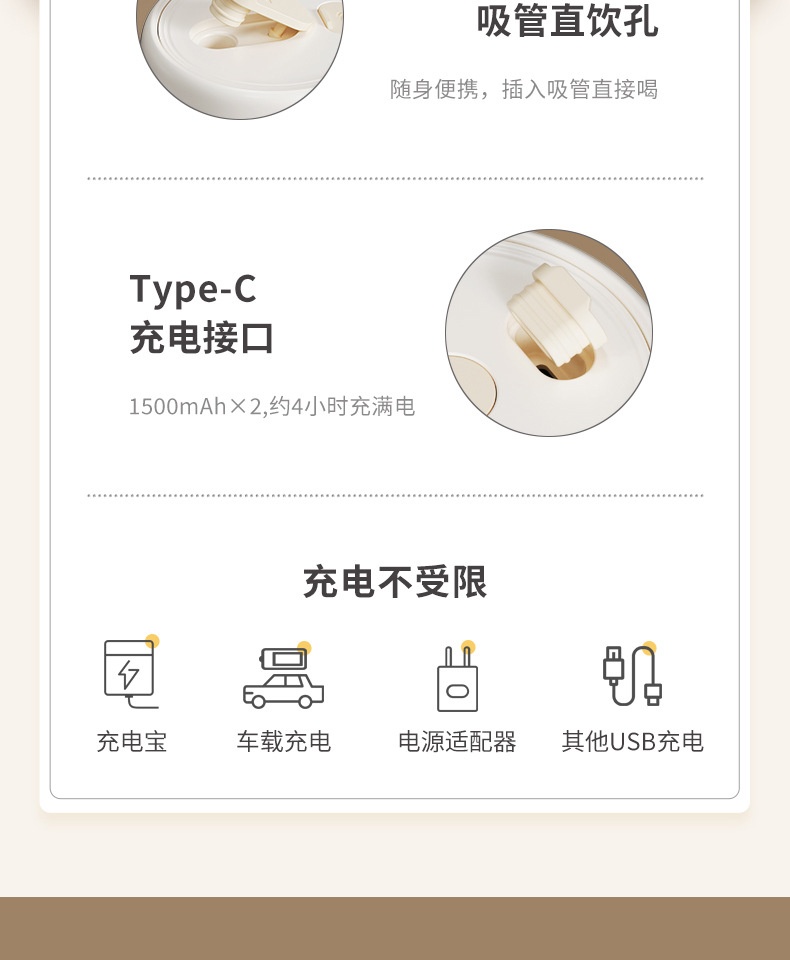 商品[国内直发] GLENVINTEN|格岚云顿英国品牌CEOOL总裁小姐小型便携式榨汁杯迷你榨汁机碎冰车载果汁机,价格¥190,第10张图片详细描述