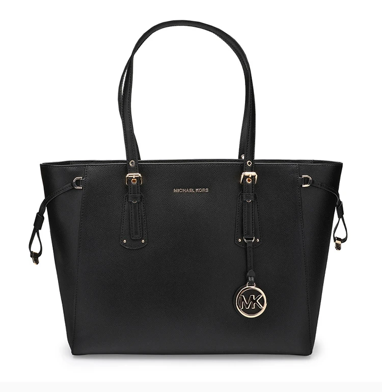 商品[国内直发] Michael Kors|Michael Kors 迈克高仕 女士黑色VOYAGER 中号手提包 30H7GV6T8L-BLACK,价格¥1608,第4张图片详细描述