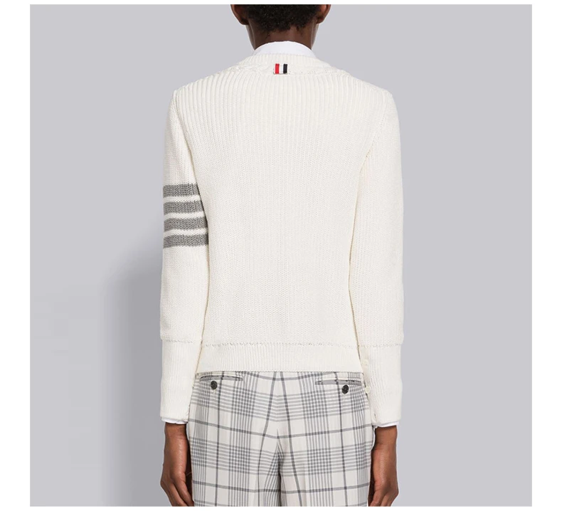 商品Thom Browne|THOM BROWNE 米白色女士针织衫/毛衣 FKA410A-Y3017-100,价格¥4273,第6张图片详细描述