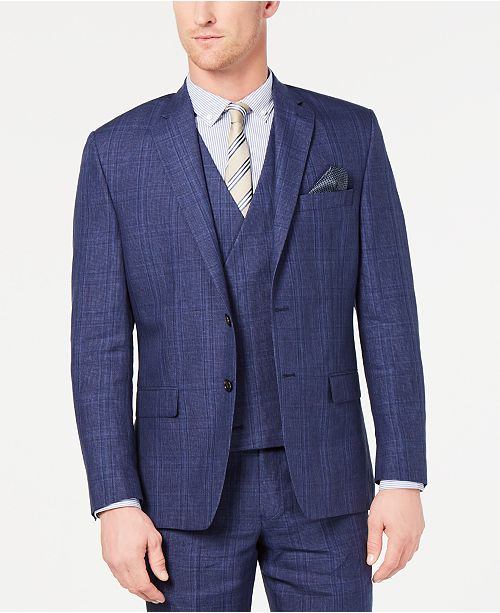 商品Ralph Lauren|Men's Classic-Fit UltraFlex Stretch Blue Plaid Suit Jacket,价格¥298,第2张图片详细描述