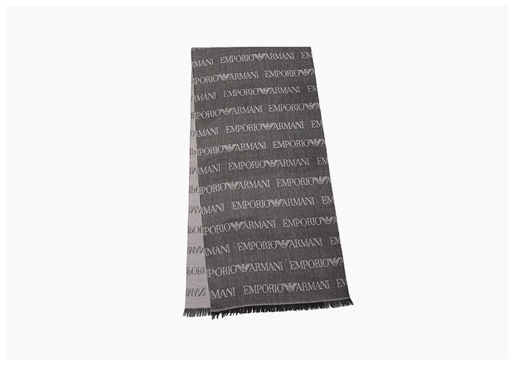 商品Emporio Armani|Emporio Armani 经典字母LOGO 男士围巾棕色 625053 CC786 00152,价格¥585,第6张图片详细描述