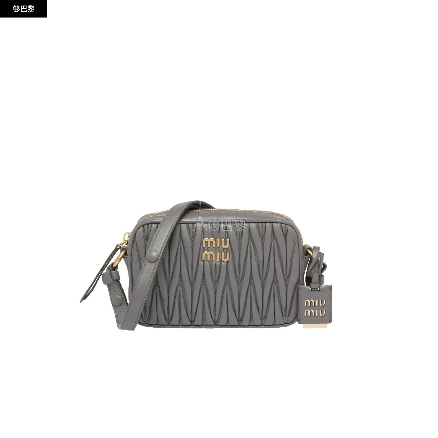商品Miu Miu|包邮包税【预售7天发货】 MIUMIU缪缪 24春夏 女士 手提包 Sac porté épaule en cuir nappa matelassé 5BH118_N88_F0K44_V_WOM,价格¥14277,第2张图片详细描述