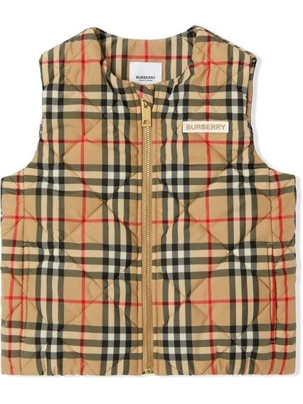 商品Burberry|BURBERRY 格纹男童马甲 8053908,价格¥2708,第1张图片详细描述