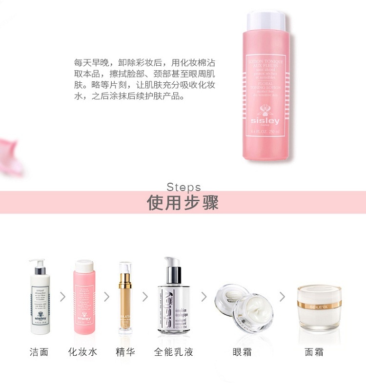 商品Sisley|Sisley希思黎花香润肤水250ml,价格¥482,第9张图片详细描述