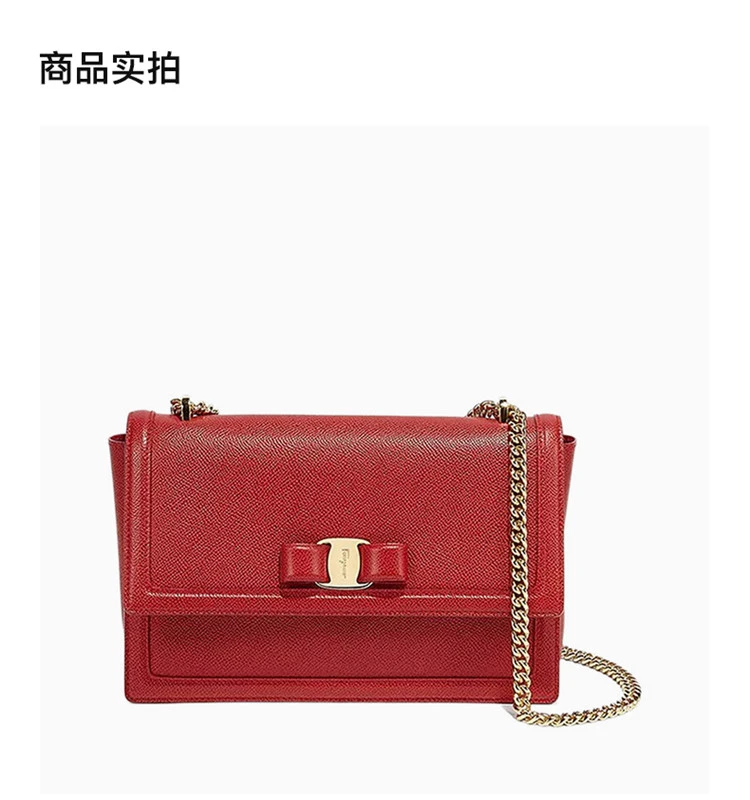 商品[国内直发] Salvatore Ferragamo|Salvatore Ferragamo 菲拉格慕 女士红色牛皮单肩挎包 21-G462-674280,价格¥6500,第2张图片详细描述