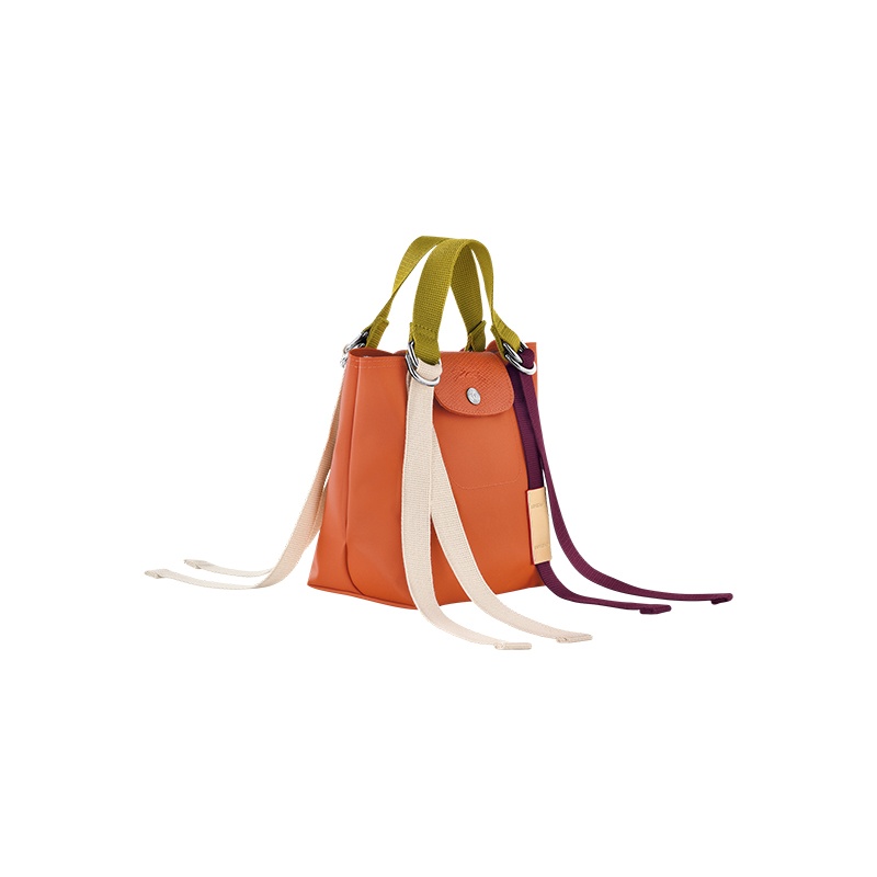 商品Longchamp|珑骧 女士帆布暗银色五金按扣开合饰有可调彩色节肩带迷你托特包（6色可选）,价格¥1122,第10张图片详细描述