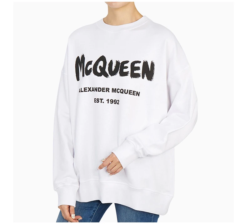 商品Alexander McQueen|ALEXANDER MCQUEEN 白色女士卫衣/帽衫 659975-QZADI-0909,价格¥2791,第8张图片详细描述