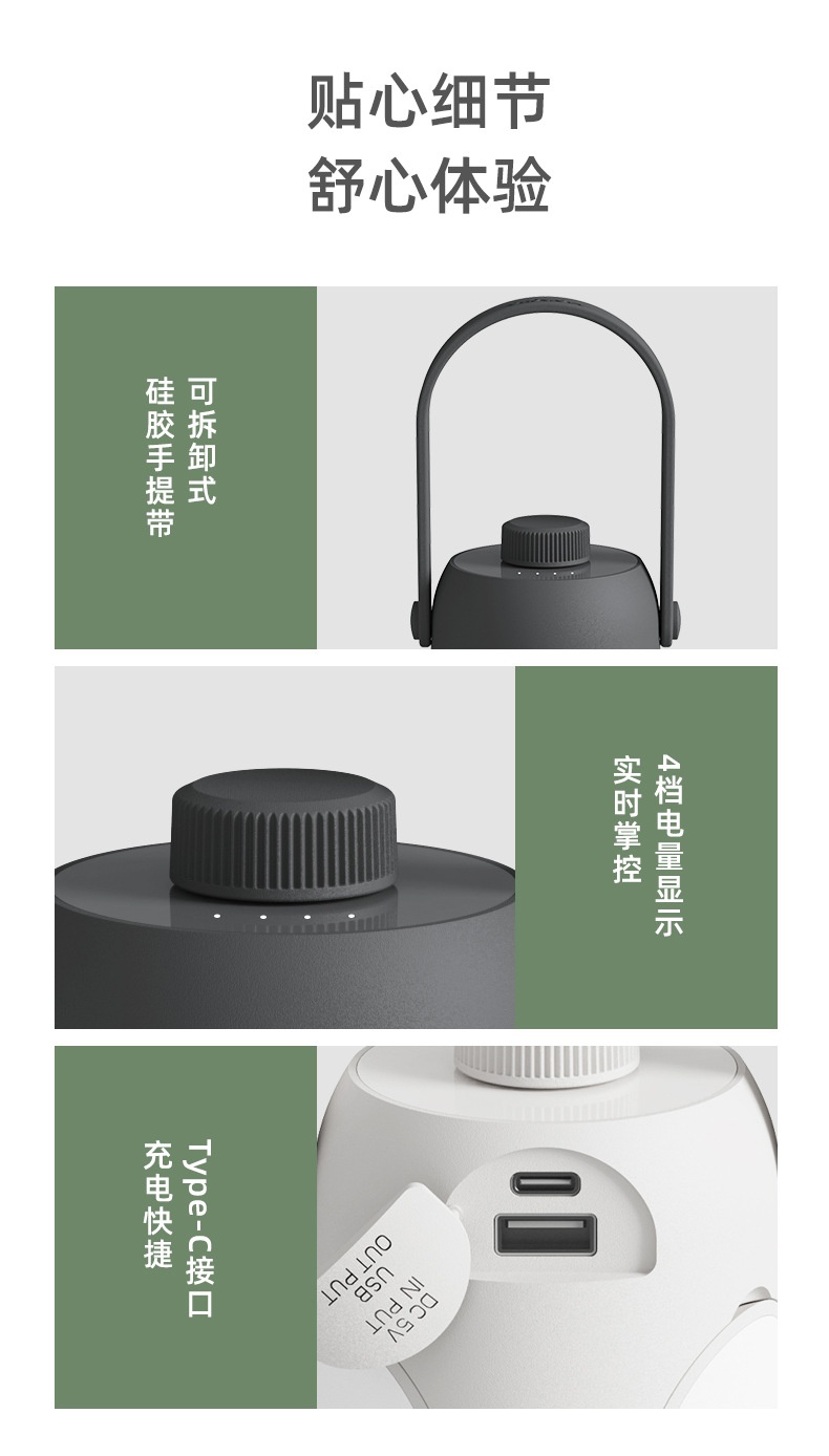 商品[国内直发] GLENVINTEN|户外露营灯 usb充电手提灯帐篷照明野营氛围折叠露营灯,价格¥332,第12张图片详细描述