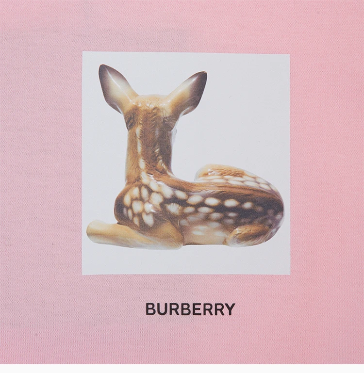 商品Burberry|Burberry 博柏�利 女士粉色棉质T恤 8024652,价格¥2063,第8张图片详细描述