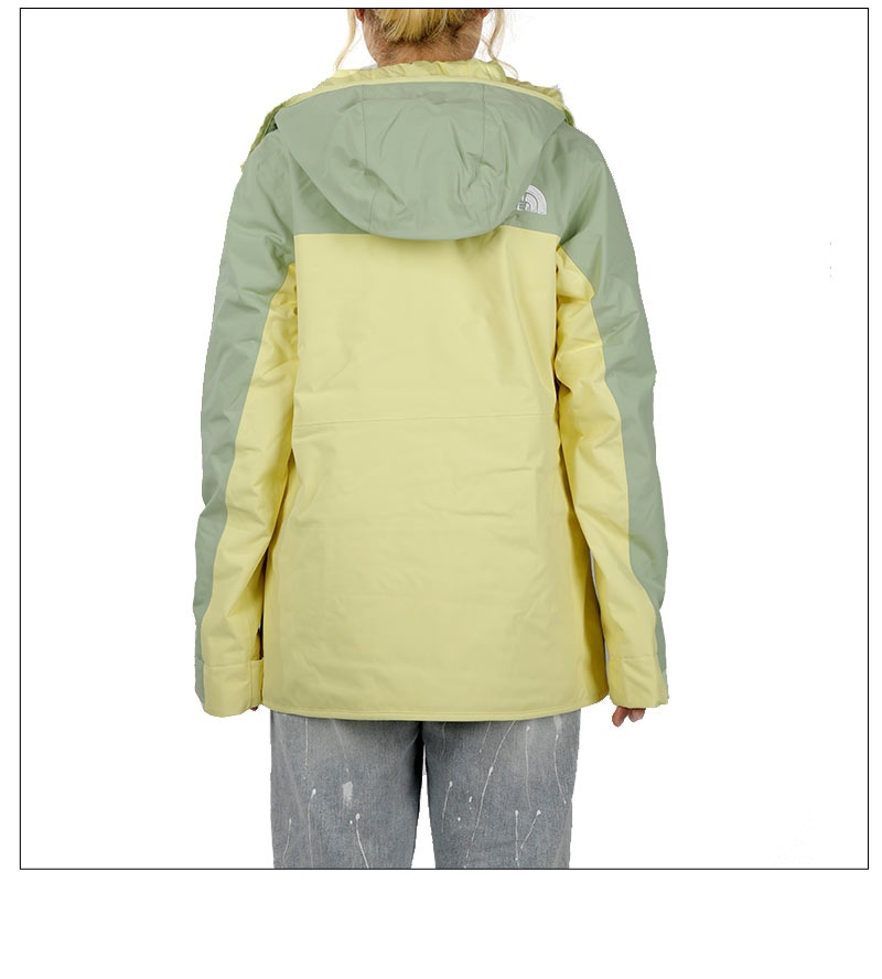 商品[国内直发] The North Face|北面女款浅绿拼嫩黄色连帽冲锋衣 NF0A82VZ,价格¥2198,第4张图片详细描述