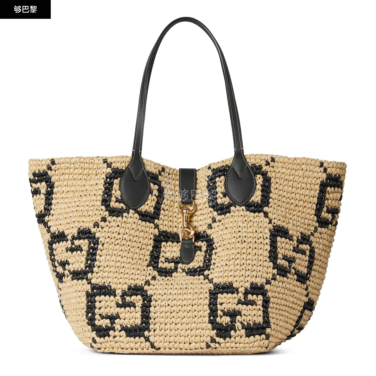 商品Gucci|【预售】 古驰 25春夏 女士 手提包 中号海椰叶效果托特包 818222 9AAGM 8763 ,价格¥24698,第2张图片详细描述