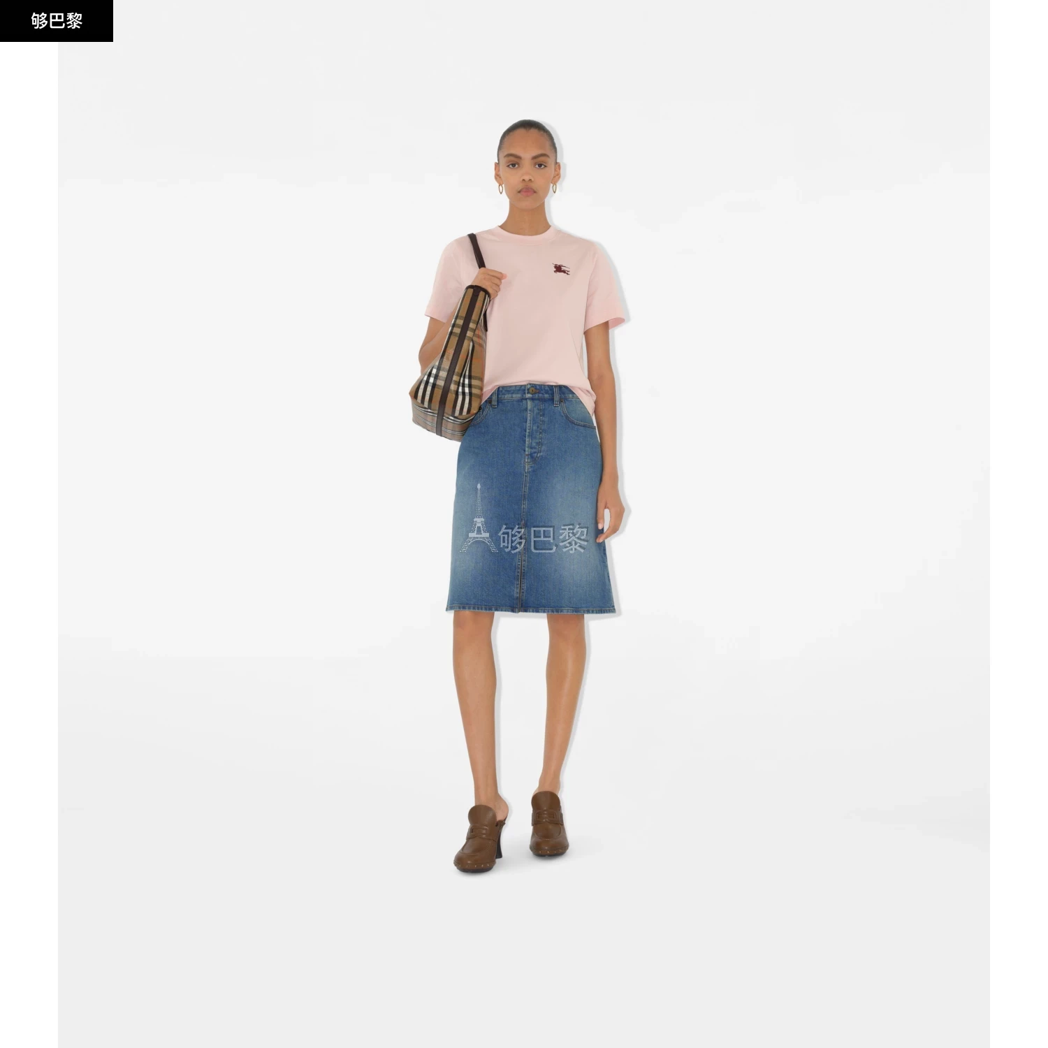 商品Burberry|【预售】 巴宝莉 25春夏 女士 短袖T恤 棉质 T 恤衫 81119441 ,价格¥3134,第4张图片详细描述