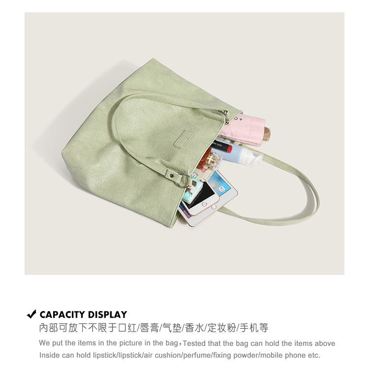 商品[国内直发] GLENVINTEN|格岚云顿2023春季新款小众设计托特包女简约单肩大包百搭学生上课大容量通勤包,价格¥238,第12张图片详细描述