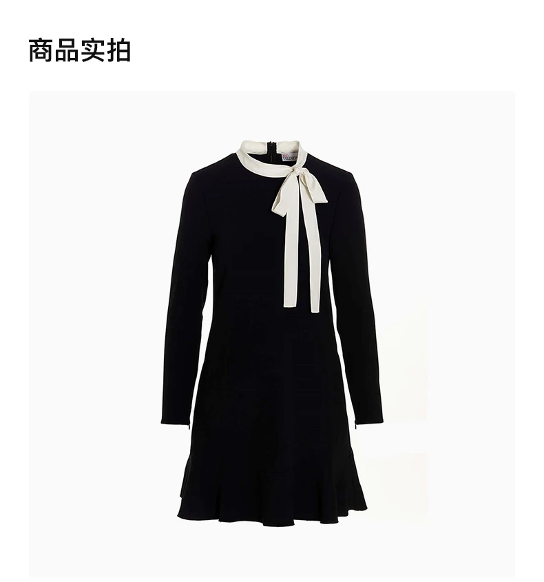 商品[国内直发] RED Valentino|RED VALENTINO 女士连衣裙黑色 2R3VAGR5-3TG-0MG,价格¥3947,第4张图片详细描述