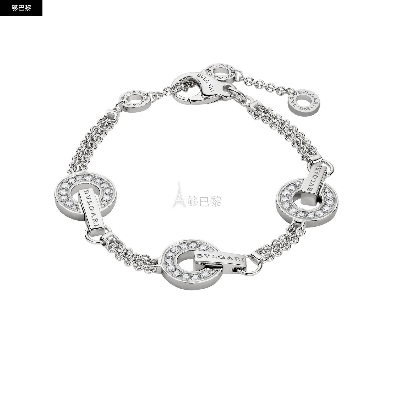 商品BVLGARI|包邮包税【预售7天发货】 BVLGARI宝格丽 23秋冬 女士 手链 BVLGARI BVLGARI BRACELET br859065,价格¥67745,第3张图片详细描述