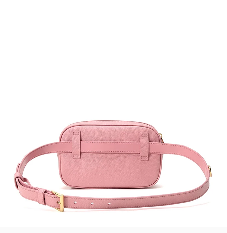 商品[国内直发] Prada|Prada 普拉达 女士花瓣粉皮革腰包单肩斜挎包链条包 1BL007-NZV-F0442,价格¥6873,第7张图片详细描述
