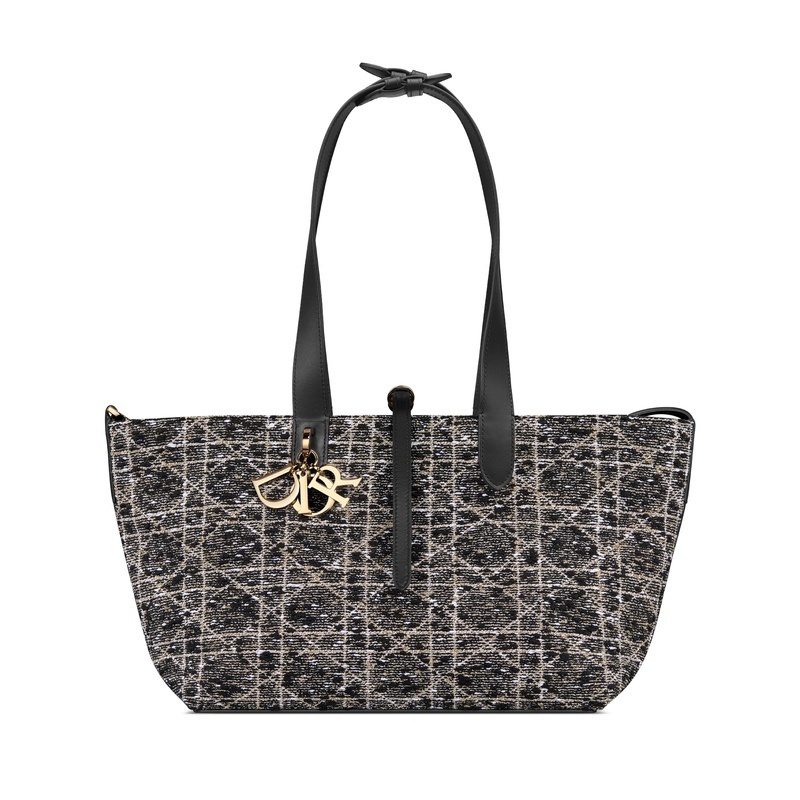 商品Dior|迪奥 Toujours系列女士黑色呢子手提包 M2821ODIO_M197,价格¥28004,第9张图片详细描述