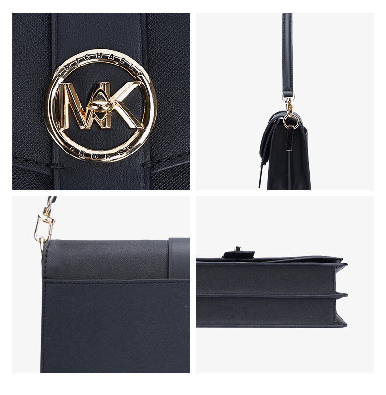 商品Michael Kors|Michael kors 小号女士牛皮革单肩斜挎包 30H1GGRL2L-BLACK,价格¥1537,第8张图片详细描述