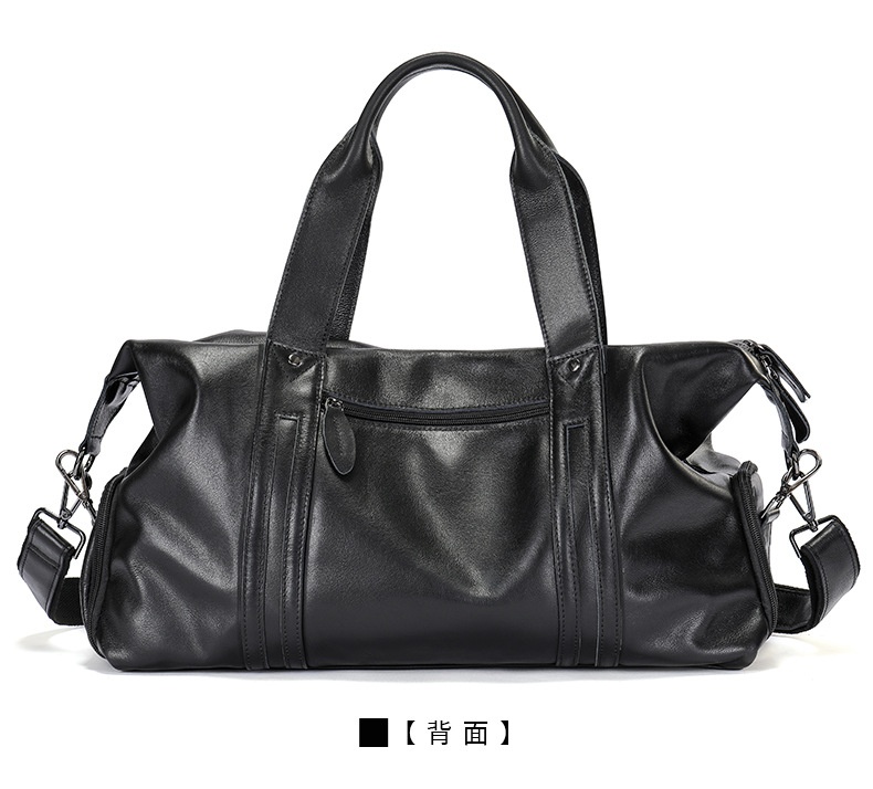 商品[国内直发] GLENVINTEN|格岚云顿时尚休闲真皮手提旅行包运动健身包大容量单肩包行李包包,价格¥657,第12张图片详细描述