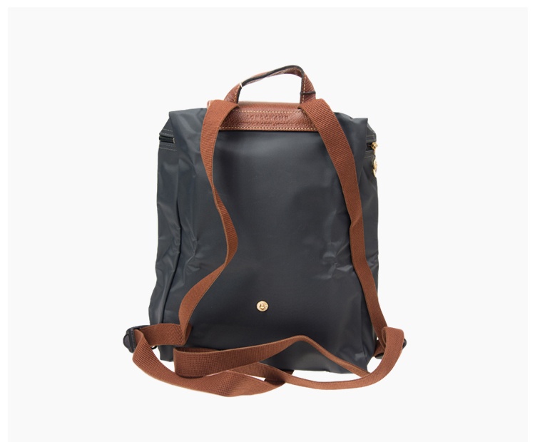 商品Longchamp|LONGCHAMP 珑骧 女款尼龙双肩包/折叠包女士包包 石墨色 L1699089300,价格¥502,第5张图片详细描述