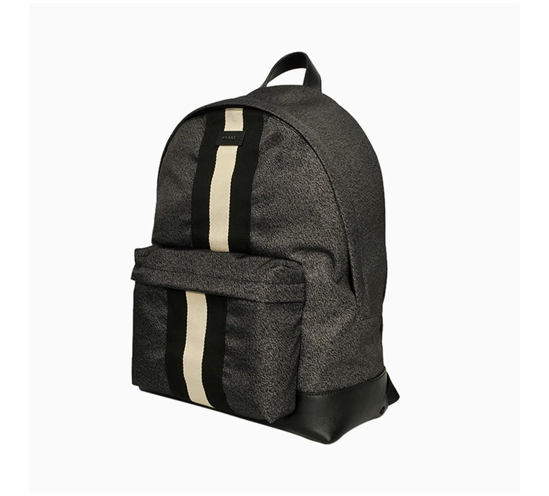 商品Bally|Bally 巴利 炭灰色尼龙男士双肩包 6215637,价格¥3545,第3张图片详细描述