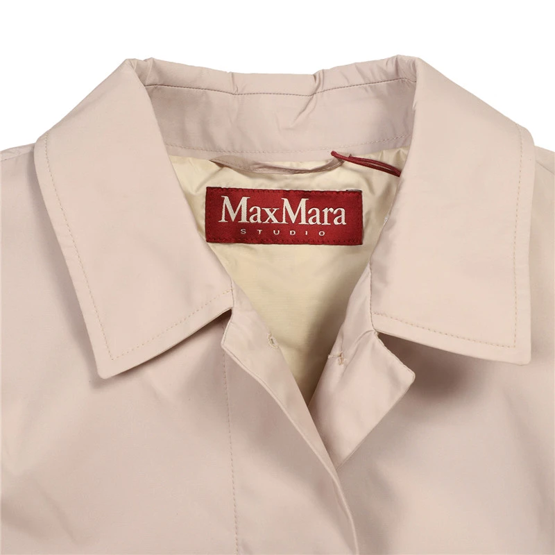 商品[国内直发] Max Mara|MAX MARA 女士浅灰色系带风衣 60210257-600-009,价格¥3464,第10张图片详细描述
