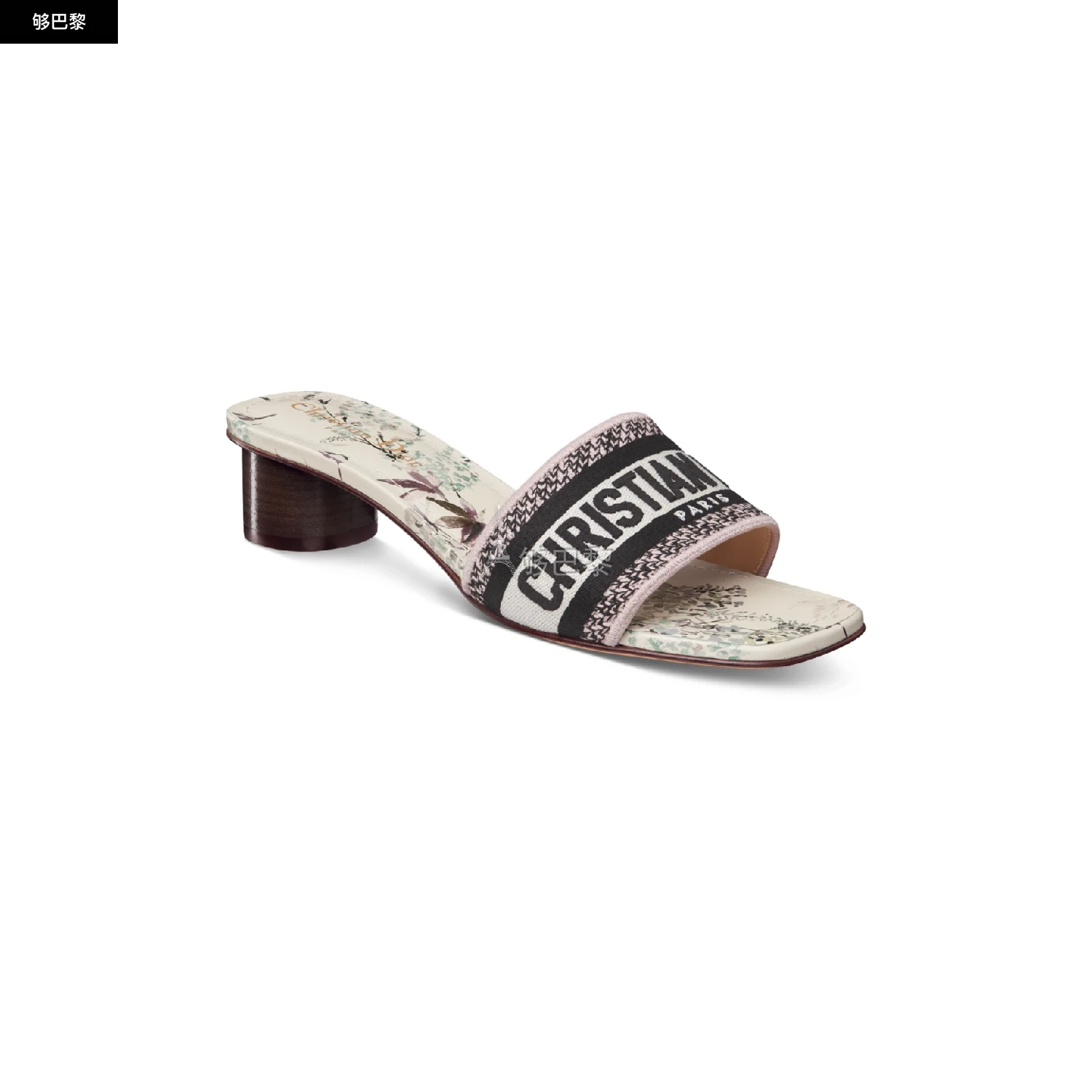 商品Dior|【预售】 迪奥 25春夏 女士 拖鞋 Dway 带跟凉拖 KCQ902FED_S58U ,价格¥7312,第2张图片详细描述