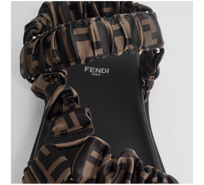 商品Fendi|FENDI 女士多色手感缎面平底凉鞋 8X8291AE7S-F0R7V,价格¥4729,第9张图片详细描述