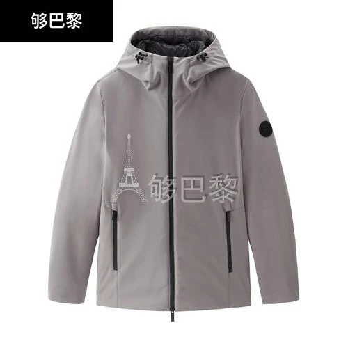 商品Woolrich|【特惠8.7折】包邮包税【预售7天发货】 WOOLRICH 男士 大衣 Pacific 软面外套  WOOGF8TTGRY,价格¥4702,第2张图片详细描述