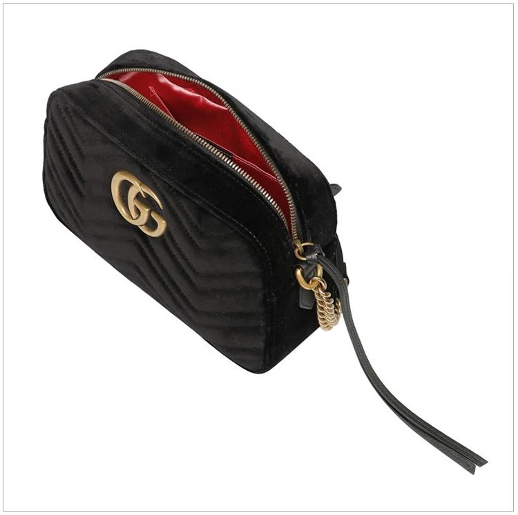 商品Gucci|GUCCI 古驰 女士黑色天鹅绒单肩挎包 447632-9QIBT-1000,价格¥9086,第6张图片详细描述