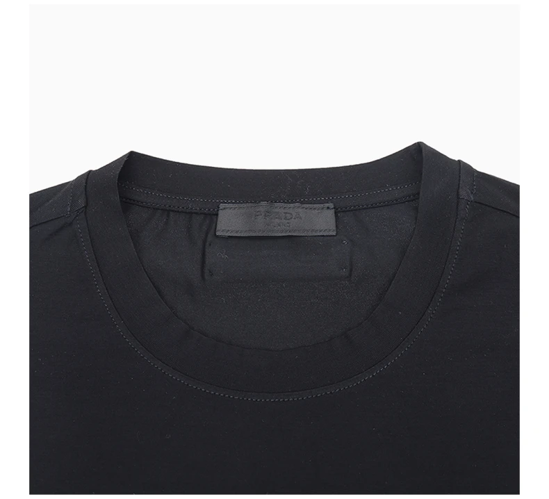 商品Prada|Prada 普拉达 黑色圆领男士短袖T恤 UJM564-710-F0002,价格¥733,第6张图片详细描述