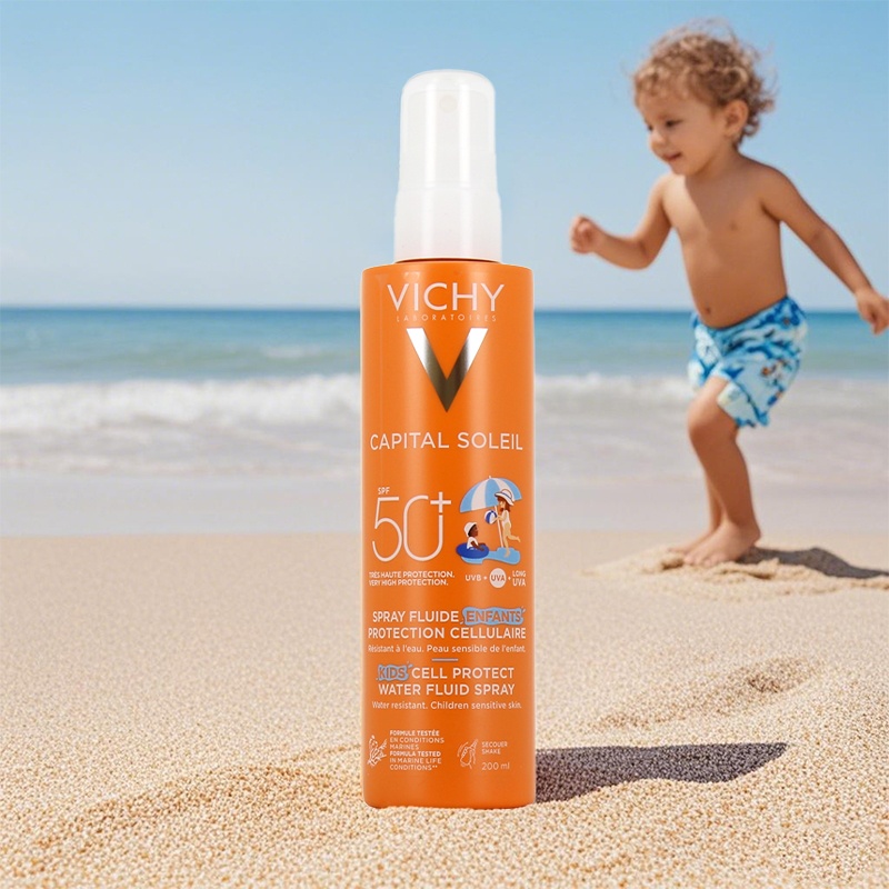 商品Vichy|薇姿 儿童防晒喷雾200ml SPF50+防水防汗,价格¥189,第3张图片详细描述