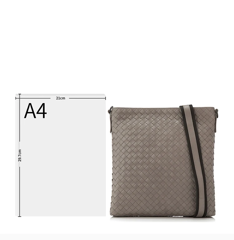 商品[国内直发] Bottega Veneta|Bottega Veneta 葆蝶家 灰色真皮男士单肩包276357-V465C-1569,价格¥10272,第4张图片详细描述