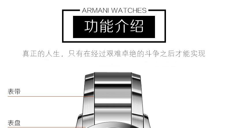 商品Emporio Armani|阿玛尼ARMANI-RENATO系列 AR2434 时尚男表,价格¥1835,第15张图片详细描述