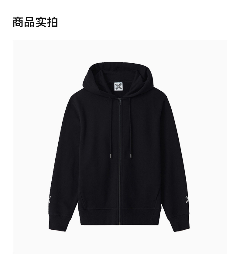 商品Kenzo|KENZO 女士黑色拉链卫衣 FA62BL8004MS-99,价格¥2230,第6张图片详细描述