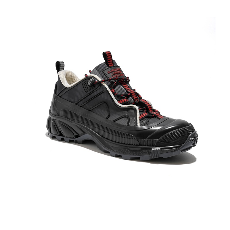 商品Burberry|【现货】博柏利 ARTHUR系列 男士黑色皮革运动鞋80555761,价格¥3163,第4张图片详细描述