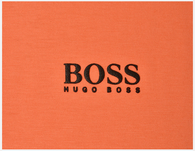 商品Hugo Boss|Hugo Boss 雨果博斯 男士橙色纯色款棉质短袖T恤 TEE-181-6415-644,价格¥484,第9张图片详细描述