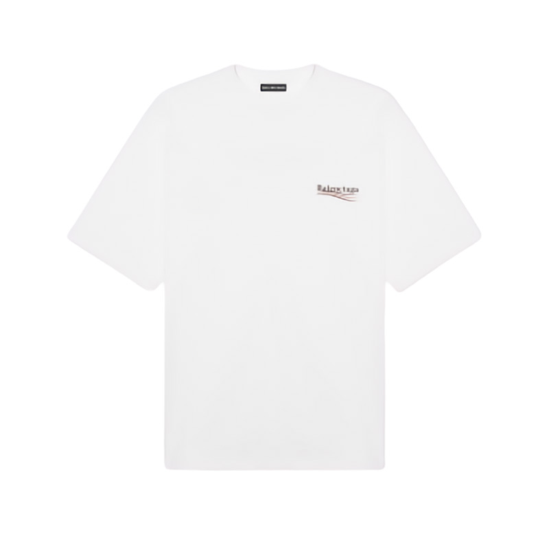 商品Balenciaga|巴黎世家  女士白色复古有机棉大码短袖T恤 620941TIV529040,价格¥4229,第2张图片详细描述