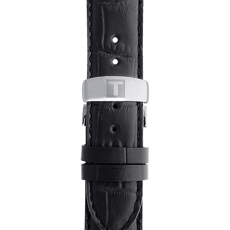 商品Tissot|预订款2-3周 天梭  力洛克系列精钢表壳黑色皮革表带80机芯自动机械男士腕表 39.3毫米,价格¥3744,第3张图片详细描述