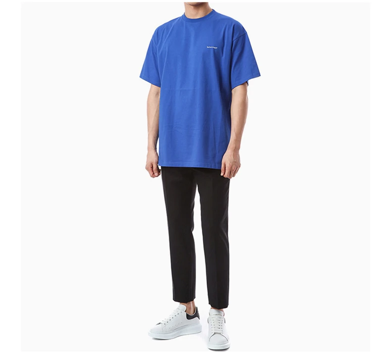 商品Balenciaga|Balenciaga 巴黎世家 男士蓝色短袖T恤 556150-TBV43-8077,价格¥1623,第8张图片详细描述