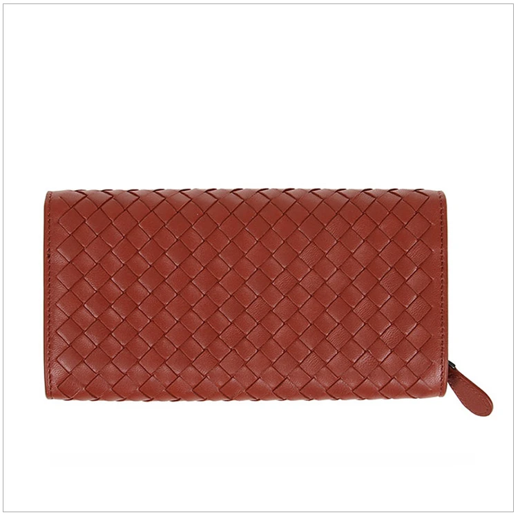 商品[国内直发] Bottega Veneta|Bottega Veneta 葆蝶家 中性羊皮砖红色长款包 150509-V001N-6329,价格¥4054,第5张图片详细描述