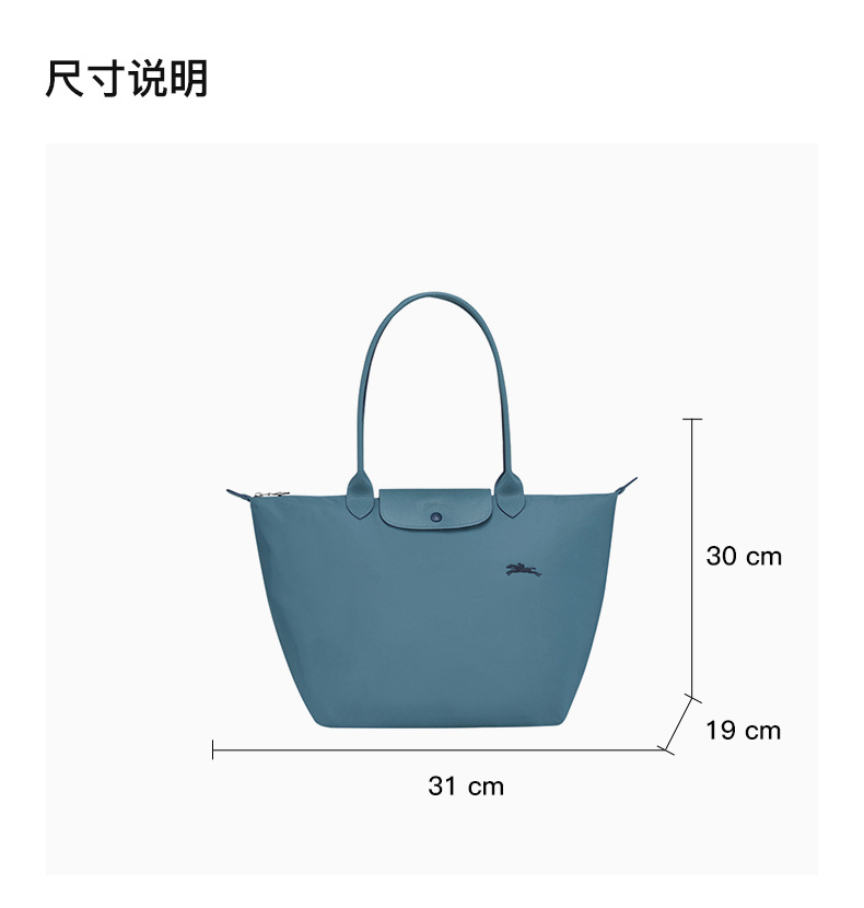商品Longchamp|LONGCHAMP 蓝色女士单肩包 L1899619P58,价格¥713,第5张图片详细描述