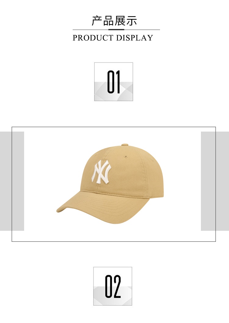 商品MLB|MLB美职棒球帽刺绣LOGO休闲鸭舌帽3ACP6601N-50GRS-F,价格¥218,第5张图片详细描述