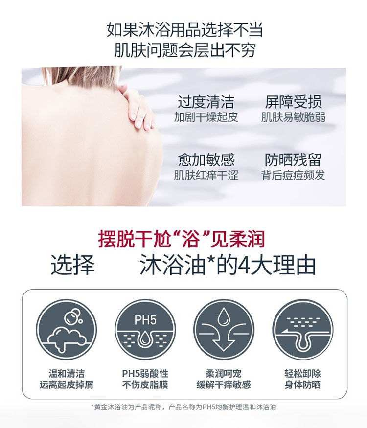 商品Eucerin|Eucerin优色林PH5身体油1000ml 舒缓滋润,价格¥377,第3张图片详细描述
