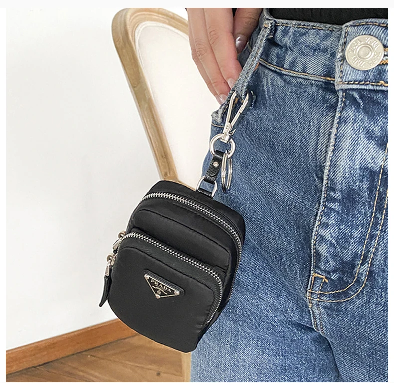 商品[国内直发] Prada|PRADA 女士黑色织物单肩包 2TT071-D02-F0002,价格¥2425,第7张图片详细描述