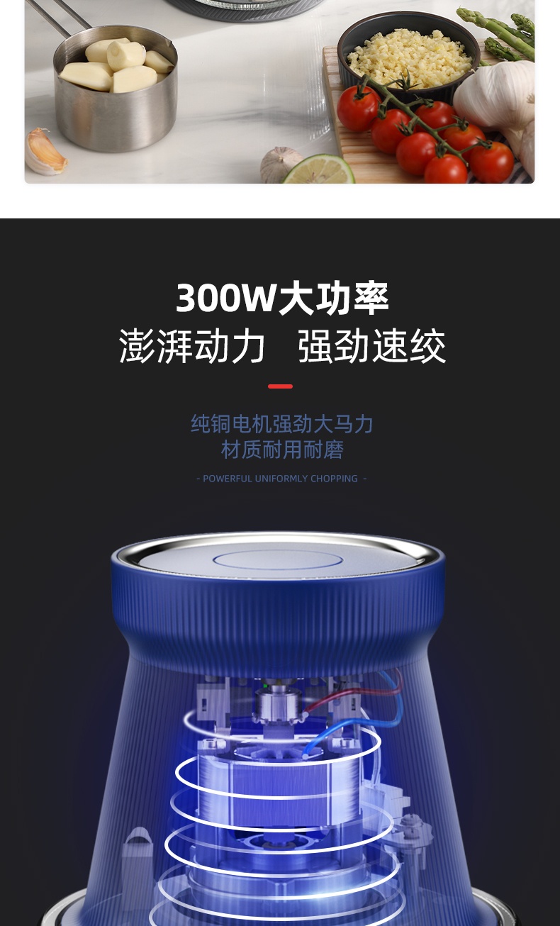 商品Morphy Richards|英国摩飞 食物处理器（绞肉机有线版）MR9402A 辅食绞菜碎肉绞馅,价格¥327,第6张图片详细描述